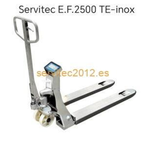 Transpaleta manual acero inox con impresora E.F.2500 INOX